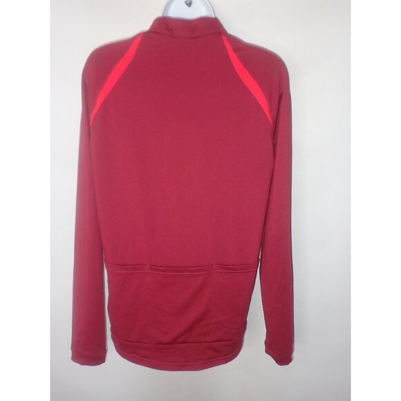 Nike Sphere Dry 1/2 Zip Athletic Cycling Running Shirt Women L Long Sleeve RED - Picture 4 of 6